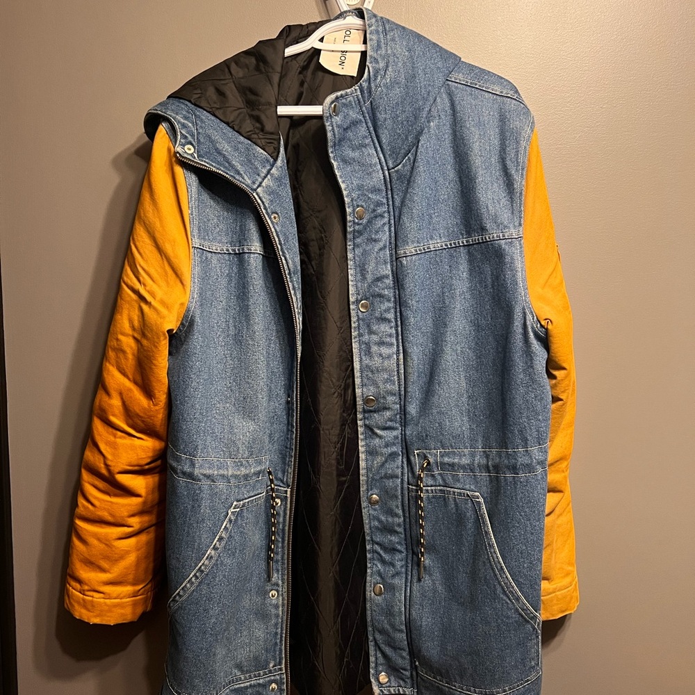 Collusion ASOS Winter Denim Jacket with Khakis Sleeves